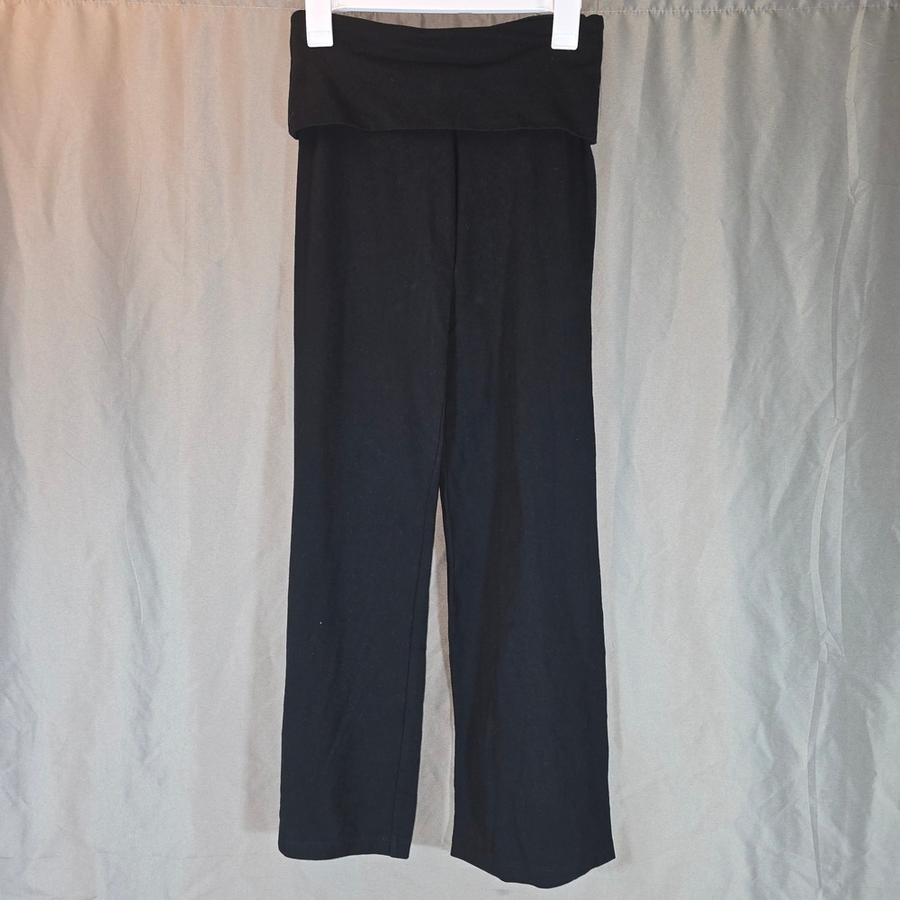 Wild Fable Black Foldover Waist Yoga Pants Flare Leggings XXS NWT
